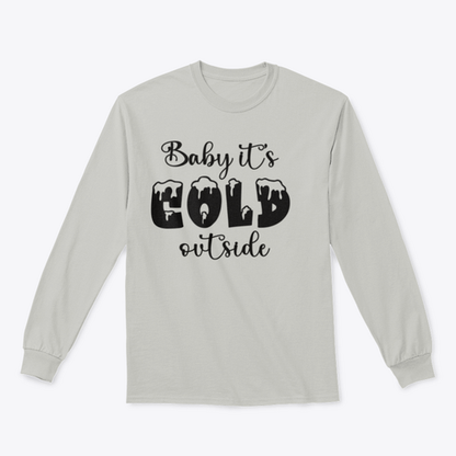 Baby It's Cold Outside Hand Lettering Holiday Poster Design for